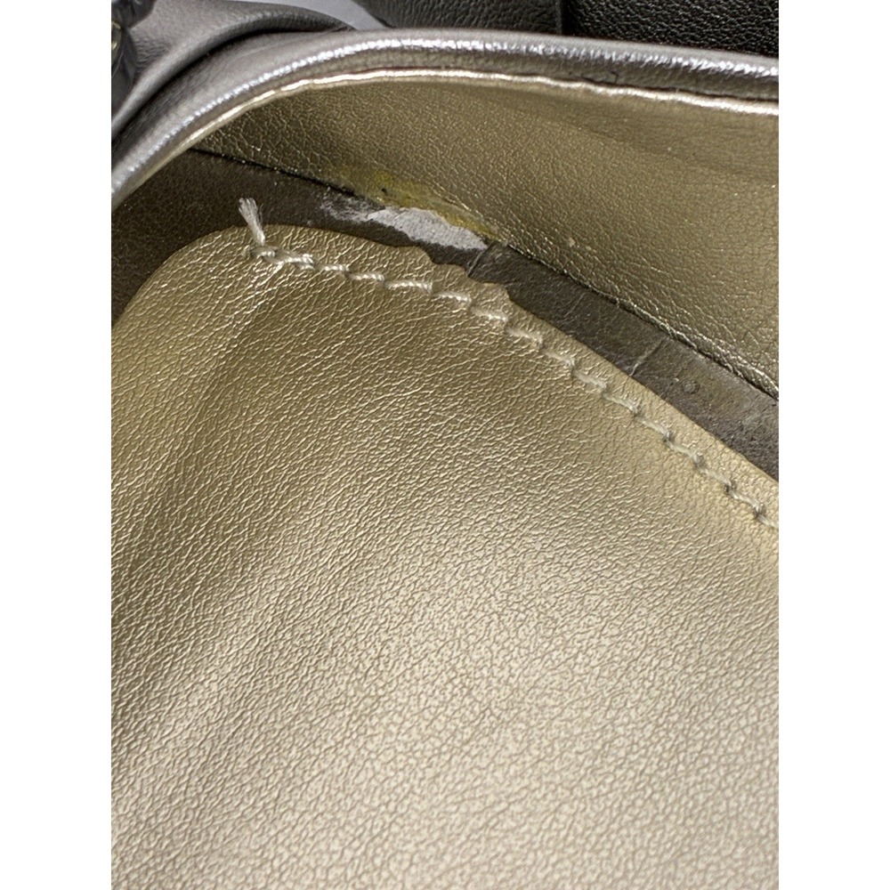 Anne Klein Aklovesome Pewter Metallic Sling Back Shoes iflex Size 7M Comfort - Picture 14 of 15